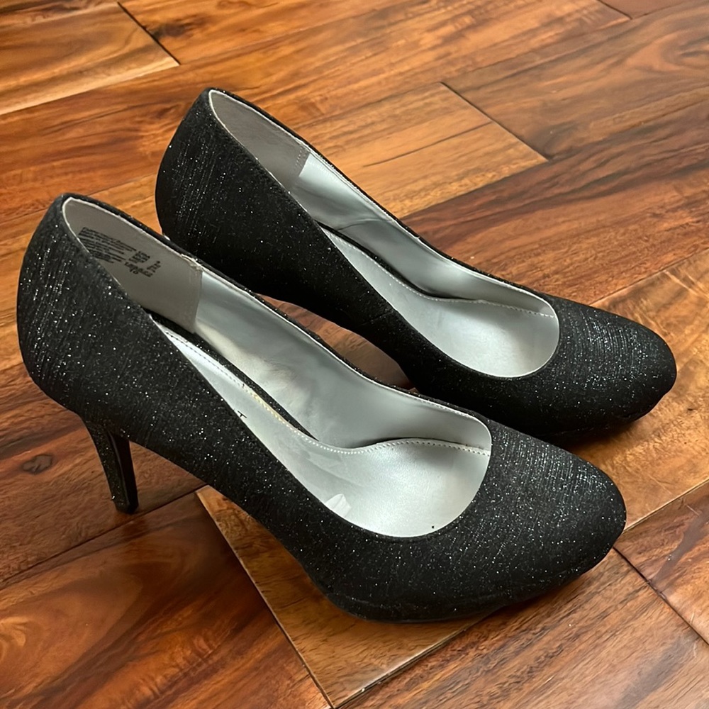 Sparkly Black Heels